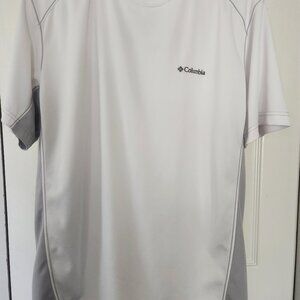 Men's White/Gray Columbia XL Shirt